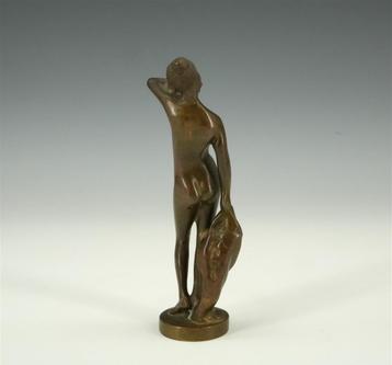 Bronzen jugendstil sculptuur vrouwelijk naakt beschikbaar voor biedingen