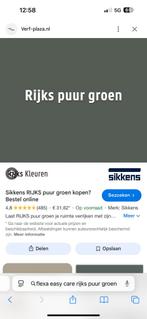 2 x 2,5 ltr Flexa easy clean muurverf puur groen., Doe-het-zelf en Verbouw, Ophalen of Verzenden, Minder dan 5 liter, Groen, Verf