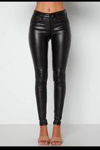Leren broek, Verzenden, Zo goed als nieuw, Zwart