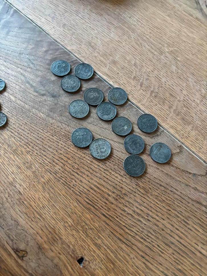 14x 10 Cent Zinken Munt 1942, Postzegels en Munten, Munten | Nederland, Losse munt, 10 cent, Koningin Wilhelmina, Ophalen