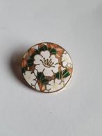 vintage broche , bloemen emaille, Sieraden, Tassen en Uiterlijk, Broches, Ophalen, Overige materialen