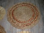 2 rotan placemats 38 cm + 2 raffia wanddecoratie, Huis en Inrichting, Woonaccessoires | Onderzetters, Ophalen of Verzenden, Glas of Kopje