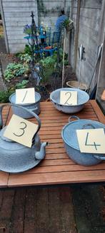 Vintage emaille pannen en schaal, Antiek en Kunst, Ophalen of Verzenden