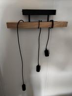 Plafondlamp hout/staal, Ophalen of Verzenden, Zo goed als nieuw, Hout