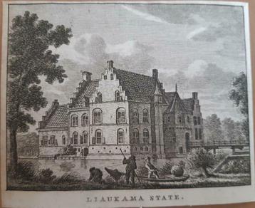 12-1 / Liaukama state nabij Sexbierum Kopergravure ca 1790 beschikbaar voor biedingen