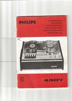 Philips bandrekorder  gebruiksaanwijzing 4307  met 54 blz, Ophalen of Verzenden, Gelezen