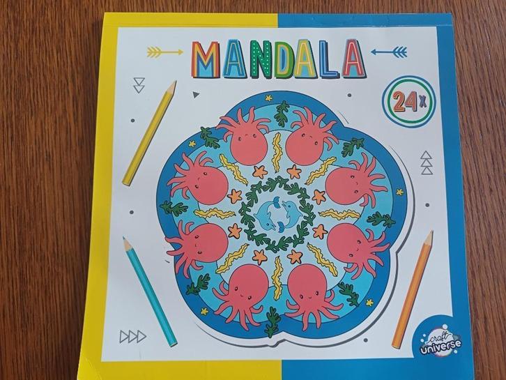 Mandala kleurboek kinderen – Dieren in zee (nieuwstaat), Hobby en Vrije tijd, Tekenen, Nieuw, Papier, Schets- of Tekenboek, Ophalen