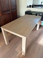 Massief eiken eettafel - whitewash - zo goed als nieuw, Ophalen, Eikenhout, 50 tot 100 cm, Zo goed als nieuw