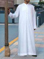 Witte Arabische Thobe - Nieuwstaat met hoofddoek en band, Ophalen of Verzenden, Nieuw, Jongen of Meisje