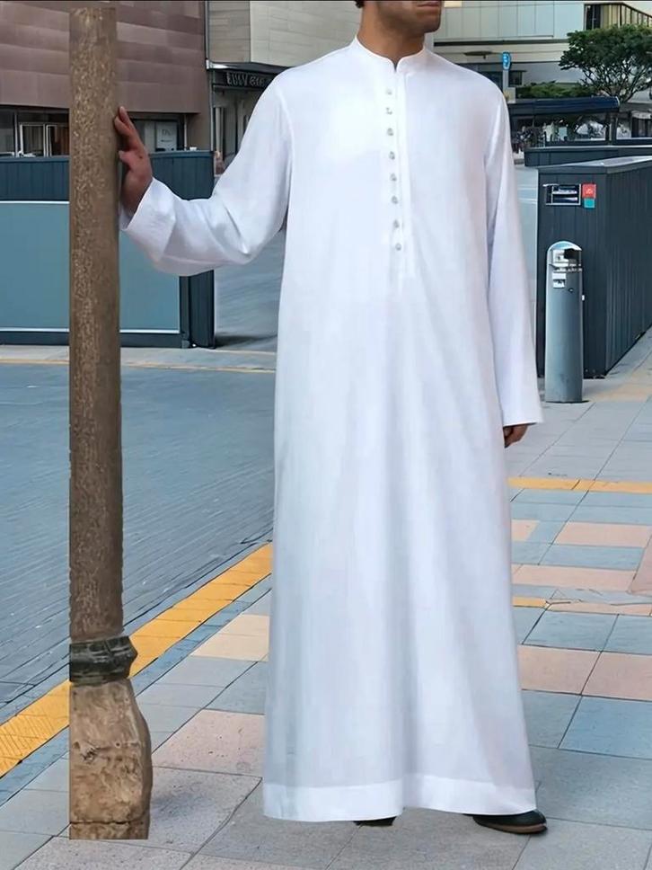 Witte Arabische Thobe - Nieuwstaat met hoofddoek en band, Kinderen en Baby's, Carnavalskleding en Verkleedspullen, Nieuw, Jongen of Meisje