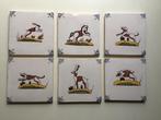 6 Antieke Jacht Tegels ( in Hilversum), Antiek en Kunst, Ophalen of Verzenden