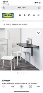 BJURSTA Klaptafel Ikea voor wandmontage, bruin zwart, NIEUW, Huis en Inrichting, Ophalen of Verzenden, Nieuw, 25 tot 50 cm, Rechthoekig