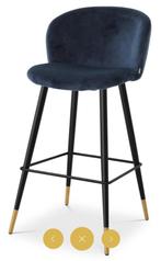 4 blauwe barkrukken Eichholtz Volante NIEUW, Huis en Inrichting, Barkrukken, 4 krukken, Ophalen, Nieuw, 60 tot 90 cm