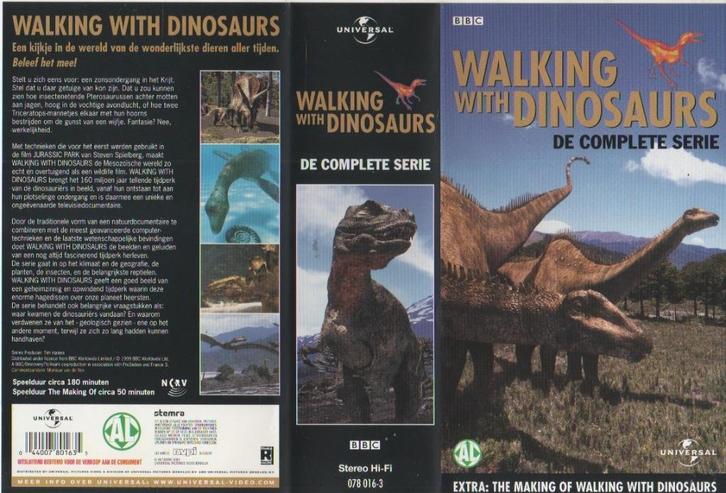 VHS DoCu: Walking with Dinosaurs - De complete serie, Cd's en Dvd's, VHS | Documentaire, Tv en Muziek, Zo goed als nieuw, Tv-serie of Tv-programma