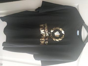t shirt zwart met goud uitgeroepen tot kampioen XL beschikbaar voor biedingen