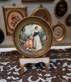 Oud florentijns italiaans schilderijtje lijstje prent O36, Antiek en Kunst, Curiosa en Brocante, Ophalen of Verzenden