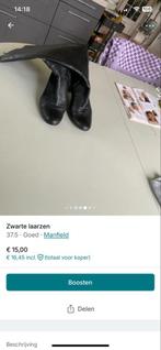 Freeflex Zwarte Leren Laarzen - Maat 38, Kleding | Dames, Schoenen, Ophalen of Verzenden, Gedragen, Zwart, Lage of Enkellaarzen