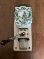 Vintage wand koffiemolen met groene windmolen, Ophalen of Verzenden