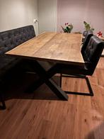 Eiken boomstamtafel - 180 cm, Huis en Inrichting, Ophalen, Gebruikt, 100 tot 150 cm, Eikenhout