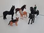 SCHLEICH PAARDEN (5 STUKS) EN SCHLEICH DUITSE HERDERSHOND, Ophalen of Verzenden, Zo goed als nieuw