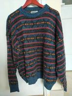 VINTAGE TRUI L XL RETRO BOHO HIPPIE wollen 80 FLOWER POWER, Ophalen of Verzenden, Maat 56/58 (XL)