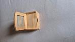 Houten doosje met glazen deksel, Huis en Inrichting, Woonaccessoires | Kisten, Minder dan 50 cm, Glas, Minder dan 50 cm, Ophalen of Verzenden
