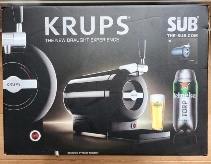 KRUPS SUB Compact biertap thuistap navulbaar met torps, Witgoed en Apparatuur, Thuistaps, Zo goed als nieuw, Krups, Ophalen