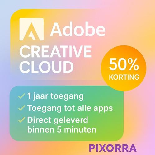 Korting | Adobe Creative Cloud | 1 Jaar | Direct Geleverd |, Computers en Software, Ontwerp- en Bewerkingssoftware, Nieuw, MacOS