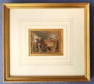 Huiselijk gezelschap in interieur - Haynes King (1831-1904) beschikbaar voor biedingen