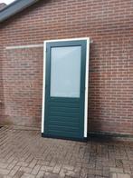 Hardhouten deur met kozijn en kunststof onderdorpel (nr5), Nieuw, Buitendeur, 200 tot 215 cm, Ophalen