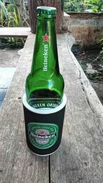 Thailand lege bierfles incl kroonkurk en foam houder Heineke, Ophalen of Verzenden, Nieuw, Flesje(s), Heineken