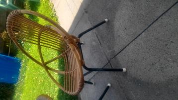Set Rohé 2 stoelen met tafel rotan buisframe jaren 50  beschikbaar voor biedingen