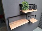 Wandplank Wandrek NIEUW Hout Metaal Industrieel Landelijk, Huis en Inrichting, Ophalen of Verzenden, Nieuw