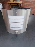 RVS buitenlamp met sensor, Gebruikt, Minder dan 50 watt, Wandlamp, Ophalen of Verzenden