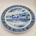 Porceleyne fles antiek bord delfts blauw spreuk, Antiek en Kunst, Antiek | Wandborden en Tegels, Ophalen of Verzenden