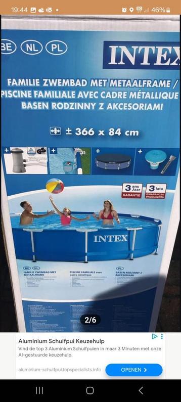 Zwembad Intex metalen frame 366x84 beschikbaar voor biedingen
