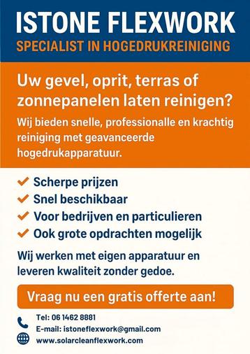Aanbieden van professionele reinigingsd beschikbaar voor biedingen