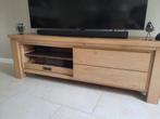 Goed onderhouden tv meubel van massief hout, Huis en Inrichting, 150 tot 200 cm, Minder dan 100 cm, 25 tot 50 cm, Gebruikt