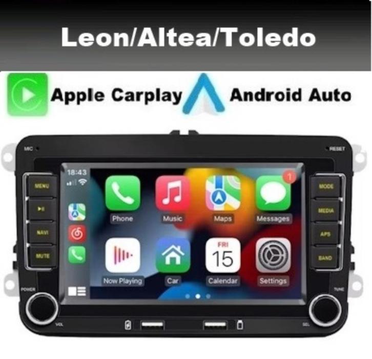 Seat Altea Leon radio navigatie carplay dab+ wifi android 13, Auto diversen, Autoradio's, Nieuw, Ophalen of Verzenden