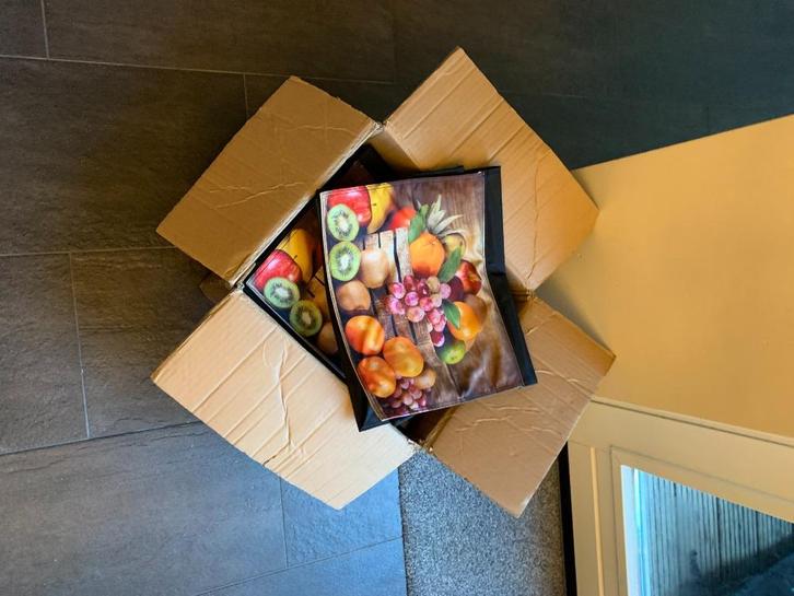 TK: 10+ stuks schouldertassen met leuke print van fruiten, Sieraden, Tassen en Uiterlijk, Tassen | Schooltassen, Nieuw, Schoudertas