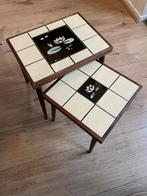 Vintage bijzet tafel, Huis en Inrichting, Tafels | Bijzettafels, Minder dan 45 cm, Minder dan 55 cm, Ophalen of Verzenden, Zo goed als nieuw