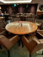 Ronde eetkamer tafel (bestaande uit twee delen), Huis en Inrichting, Tafels | Eettafels, Ophalen, Gebruikt, Rond, Vijf personen of meer