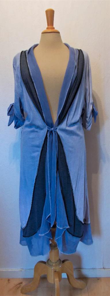 Apart blauw vest/jurk van Didi! L, Kleding | Dames, Jurken, Zo goed als nieuw, Maat 42/44 (L), Blauw, Onder de knie, Verzenden