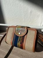 Vintage Geborduurde Handtas, Sieraden, Tassen en Uiterlijk, Tassen | Damestassen, Ophalen of Verzenden, Zo goed als nieuw, Bruin
