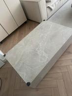 Salontafel lesley met travertijnlook, Ophalen, Zo goed als nieuw, Minder dan 50 cm, Rechthoekig