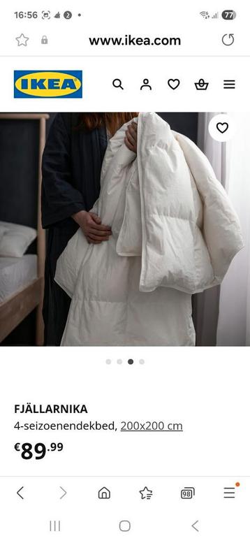 Vier seizoenen dekbed dons ( ikea)schoon / nieuwstaat.  beschikbaar voor biedingen