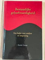 H. Lange - Bestuurlijke geloofwaardigheid, Ophalen of Verzenden, Zo goed als nieuw, H. Lange