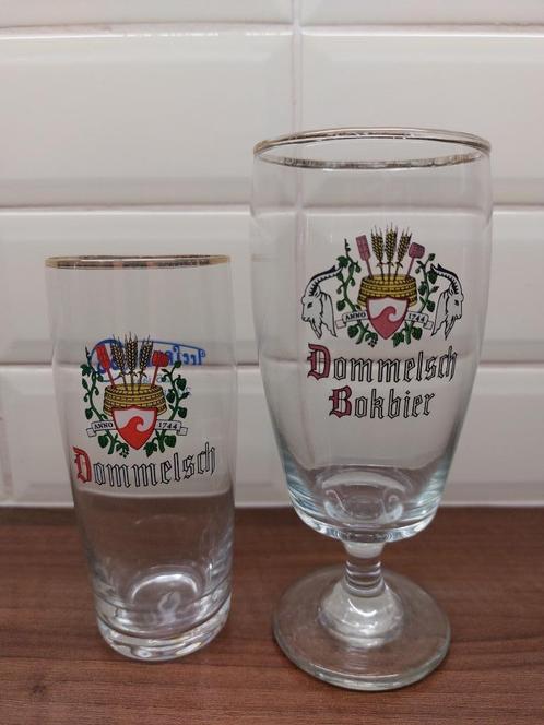 Dommelsch bierglazen 2 stuks, Verzamelen, Glas en Borrelglaasjes, Zo goed als nieuw, Bierglas, Ophalen of Verzenden