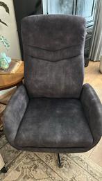 Antraciet relaxfauteuil met Hocker, Huis en Inrichting, Ophalen, Zo goed als nieuw, 50 tot 75 cm