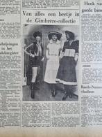 MODE: Gimbrère presenteert collectie (krant 1971), Ophalen of Verzenden, 1960 tot 1980, Knipsel(s)